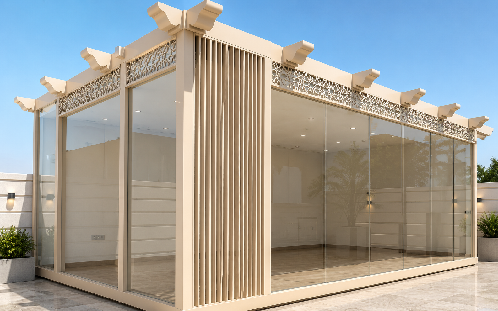 Kuwait home outdoor shade structures pergola parking